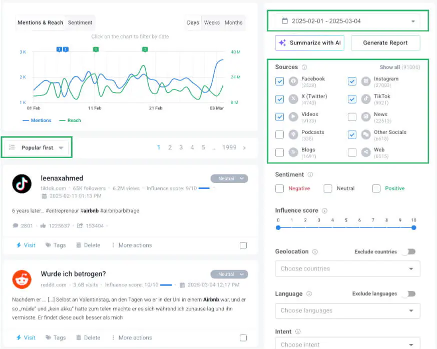 brand24 ai brand mentions tab